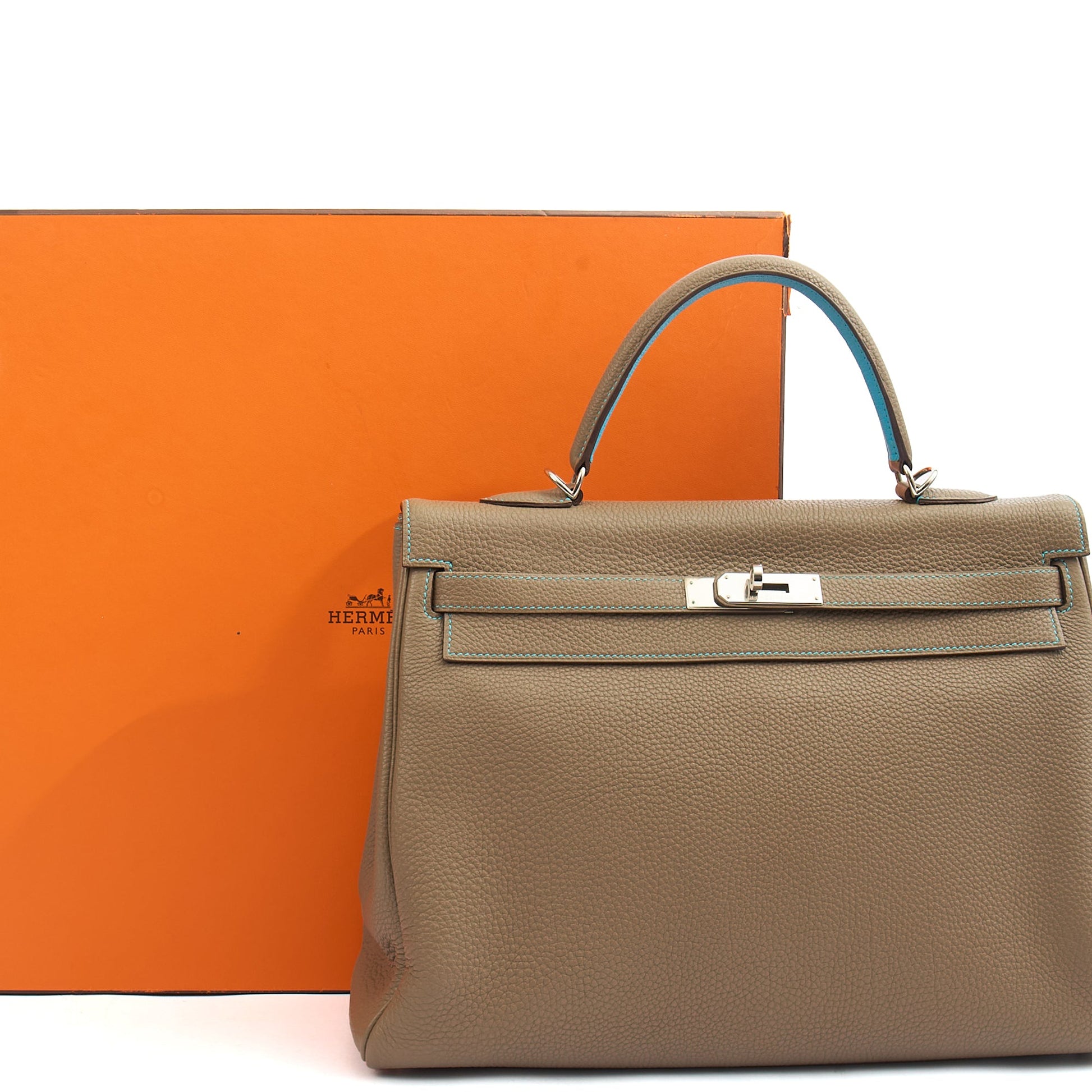 Hermes Kelly 35 in Etain, Togo Leather — Alternate View 20