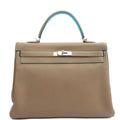 Hermes Kelly 35 in Etain, Togo Leather — Front View