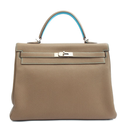 Hermes Kelly 35 in Etain, Togo Leather — Alternate View 29
