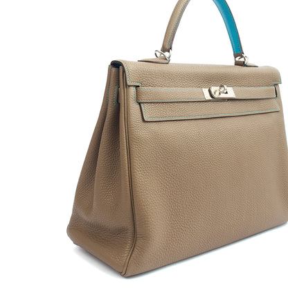 Hermes Kelly 35 in Etain, Togo Leather — Alternate View 19