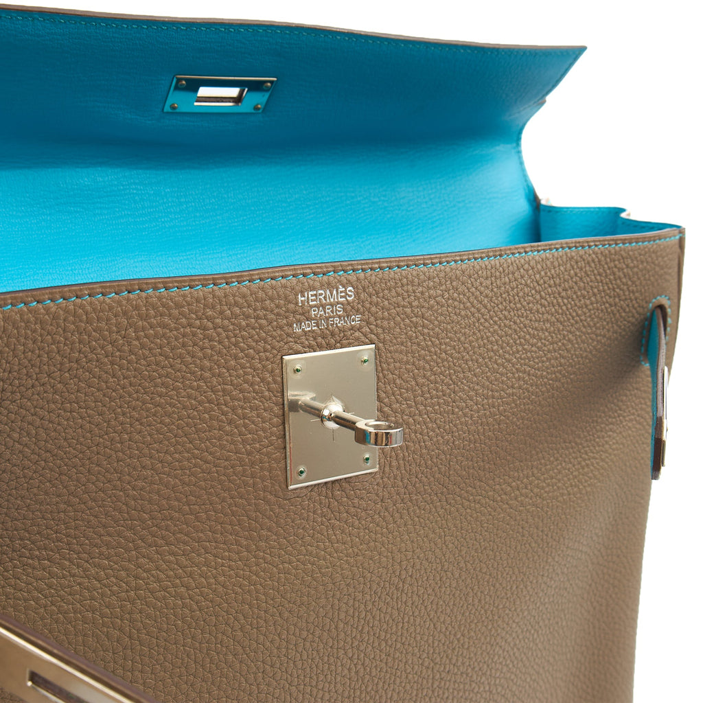 Hermes Kelly 35 in Etain, Togo Leather — Alternate View 12