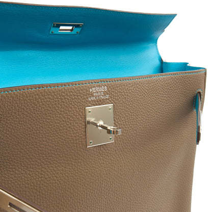 Hermes Kelly 35 in Etain, Togo Leather — Alternate View 12