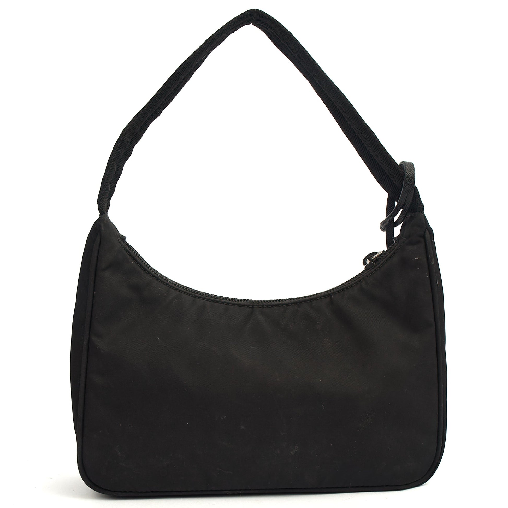 Prada Shoulder Bag Re-Edition 2000 Terry Mini Bag in Black, Nylon — Alternate View 9