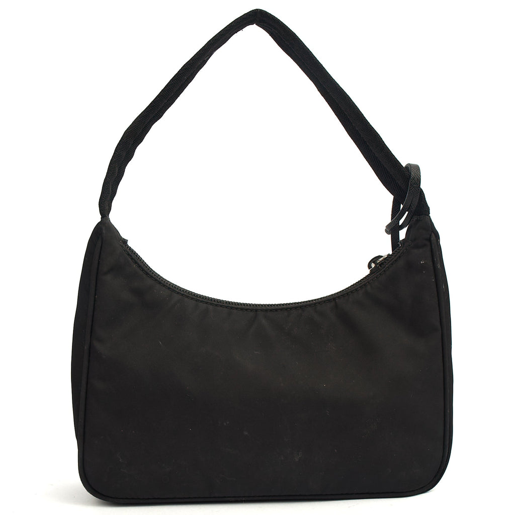 Prada Shoulder Bag Re-Edition 2000 Terry Mini Bag in Black, Nylon — Alternate View 15