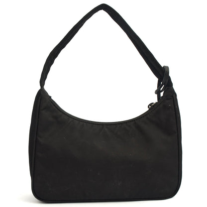 Prada Shoulder Bag Re-Edition 2000 Terry Mini Bag in Black, Nylon — Alternate View 15