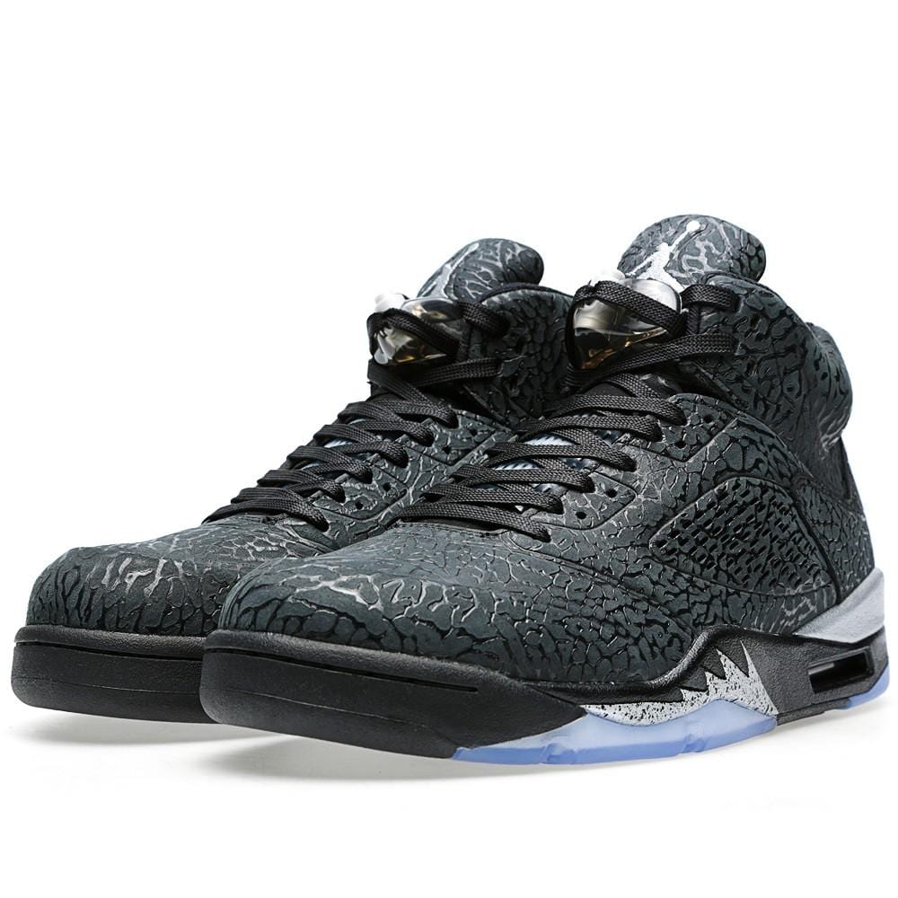AIR JORDAN 3LAB5 Black & Metallic Silver — UK 3 | EU 35.5 | US 3.5 — Side View