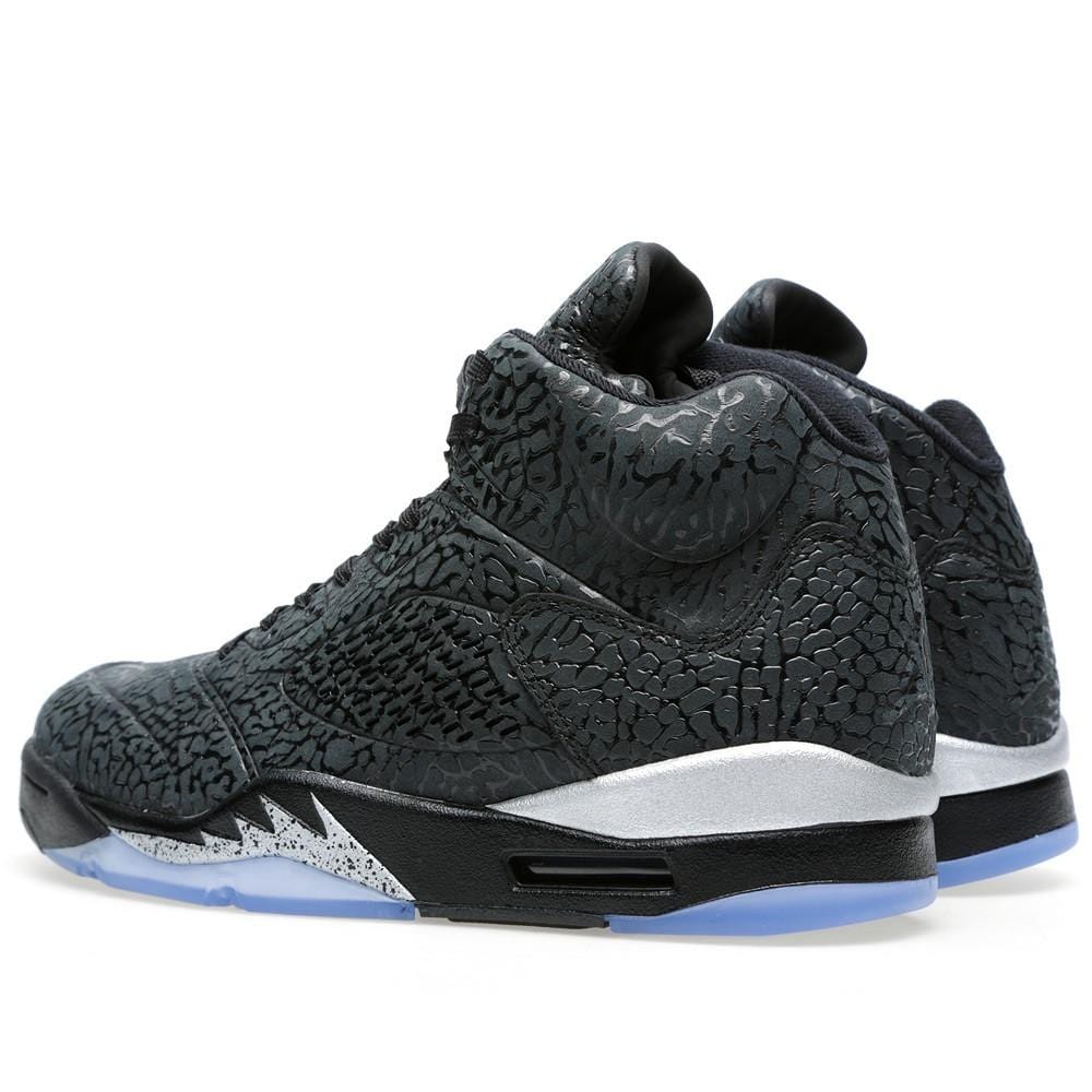 AIR JORDAN 3LAB5 Black & Metallic Silver — UK 3 | EU 35.5 | US 3.5 — Back View