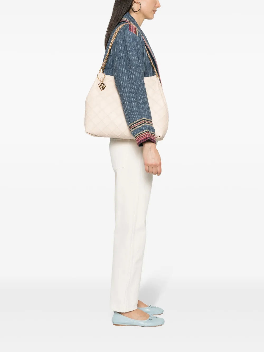 Tory Burch Fleming Soft Drawstring Tote Bag — Same as shown — Size One Size — Side View