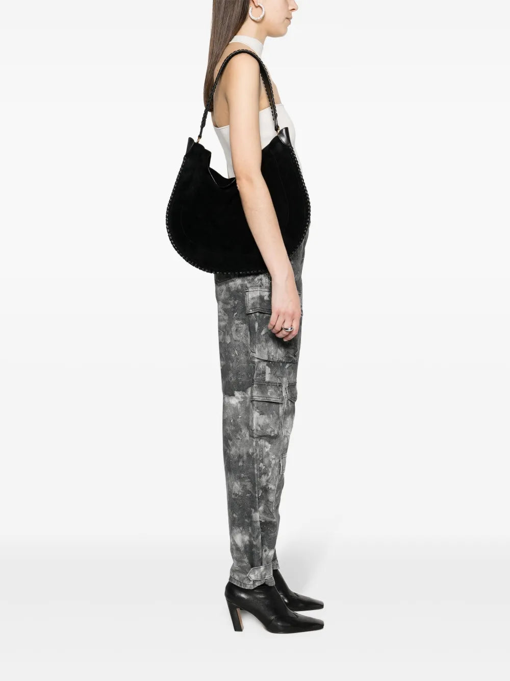 Isabel Marant Oskan Soft Hobo Bag — Same as shown — Size One Size — Side View