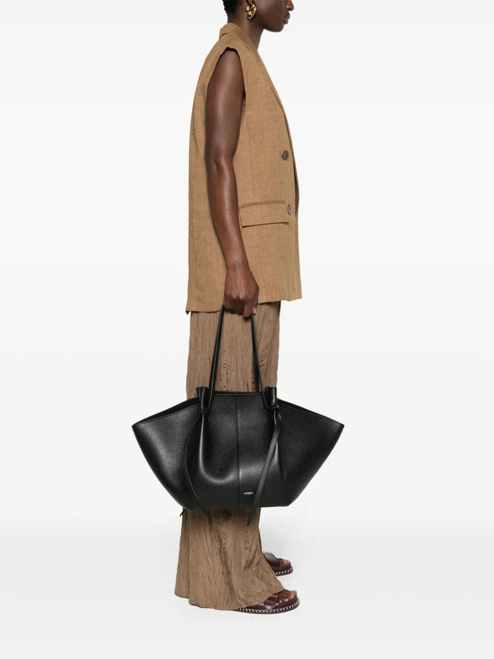 Yuzefi Large Mochi Leather Tote Bag — Same as shown — Size One Size — Side View