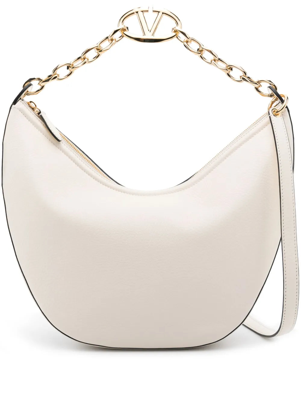 Valentino Garavani Vlogo Signature Leather Shoulder Bag — Same as shown — Size One Size — Front View
