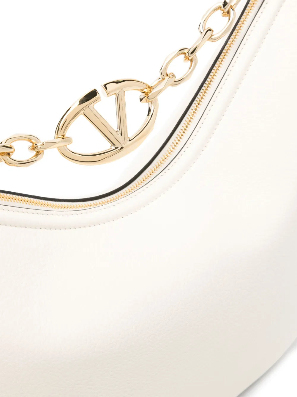 Valentino Garavani Vlogo Signature Leather Shoulder Bag — Same as shown — Size One Size — Top View