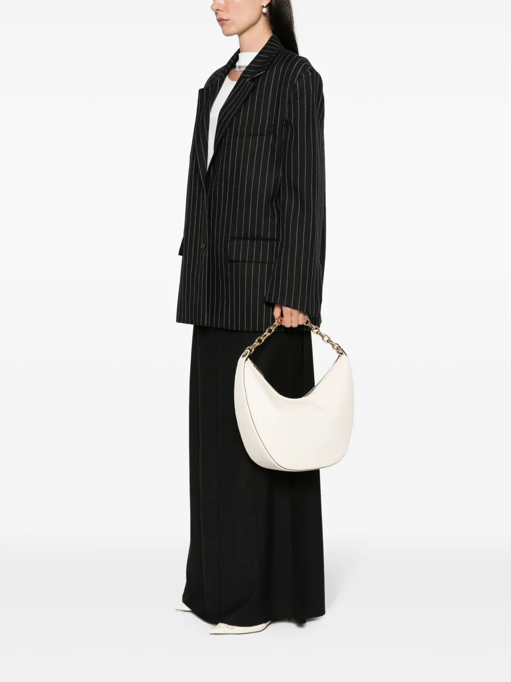 Valentino Garavani Vlogo Signature Leather Shoulder Bag — Same as shown — Size One Size — Side View
