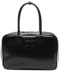 Miu Miu Logo Embossed Leather Shoulder Bag — Same as shown — Size One Size — Front View