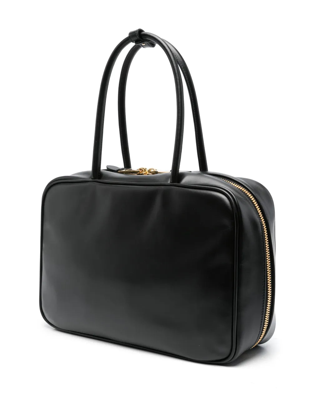 Miu Miu Logo Embossed Leather Shoulder Bag — Same as shown — Size One Size — Back View