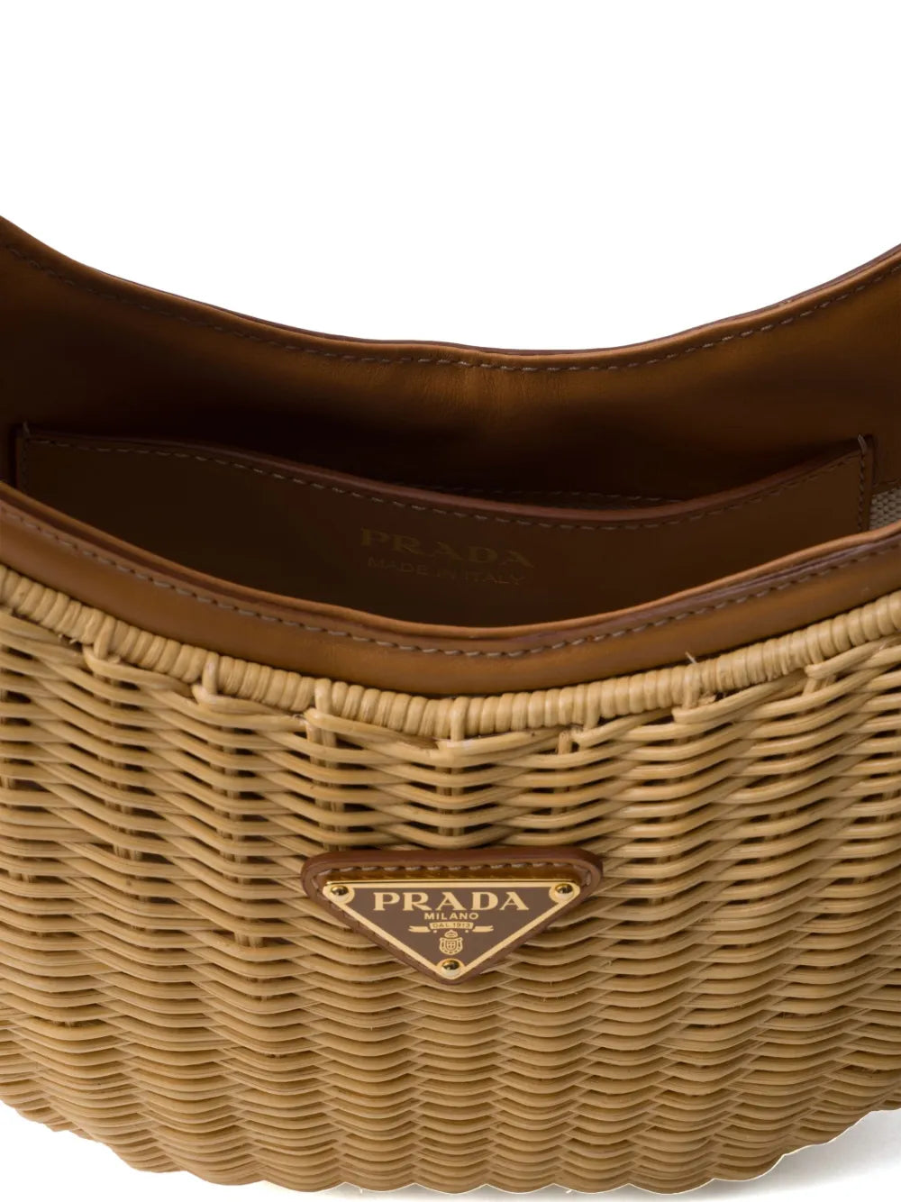 Prada Arque Woven Shoulder Bag — Same as shown — Size One Size — Top View