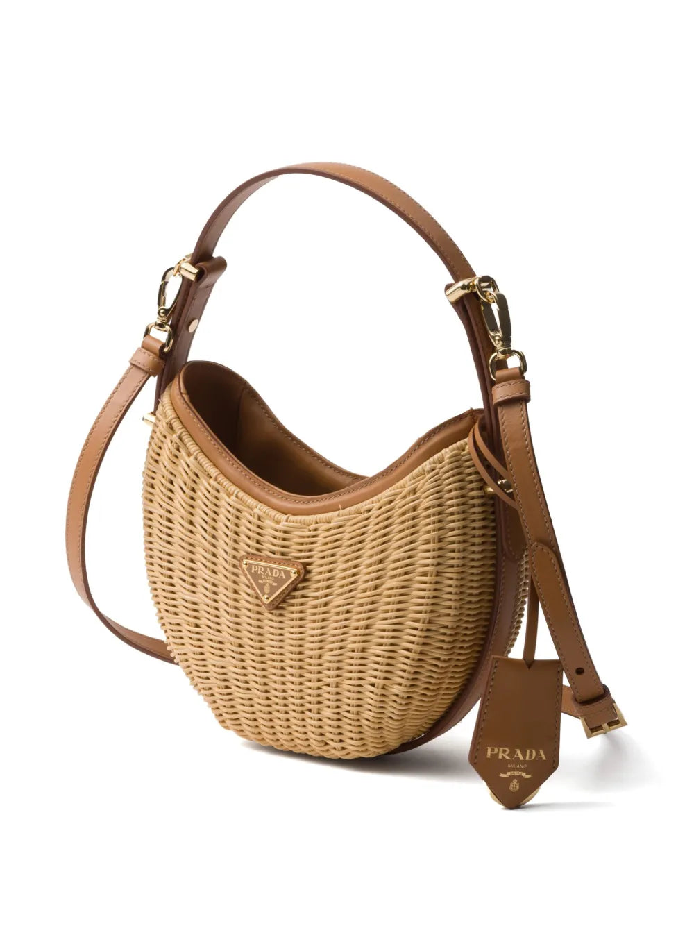 Prada Arque Woven Shoulder Bag — Same as shown — Size One Size — Back View