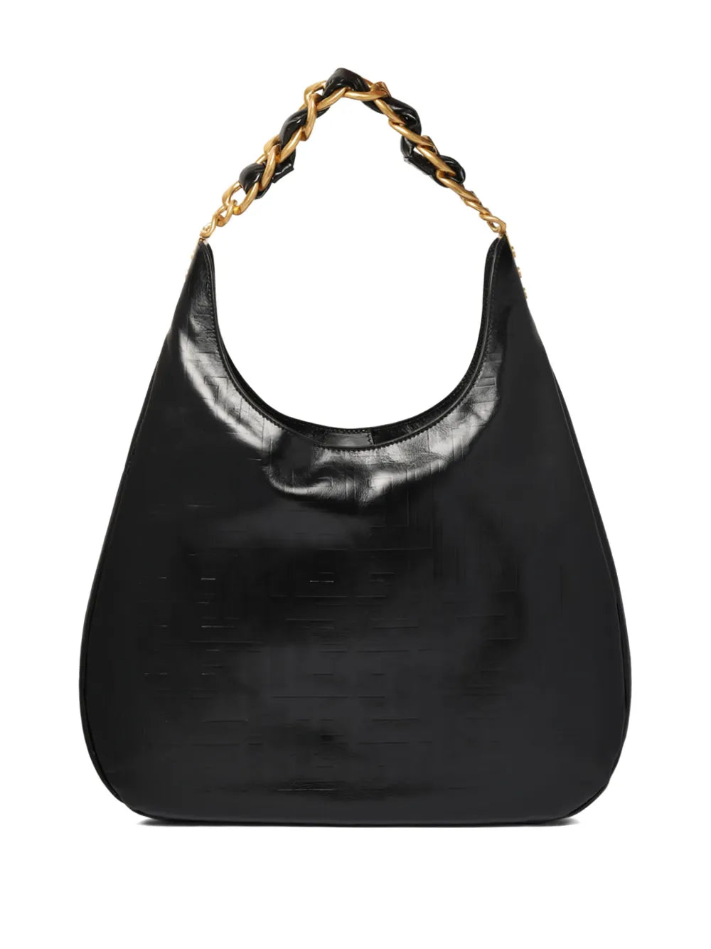 Balmain 1945 Crinkled Leather Shoulder Bag — Same as shown — Size One Size — Side View