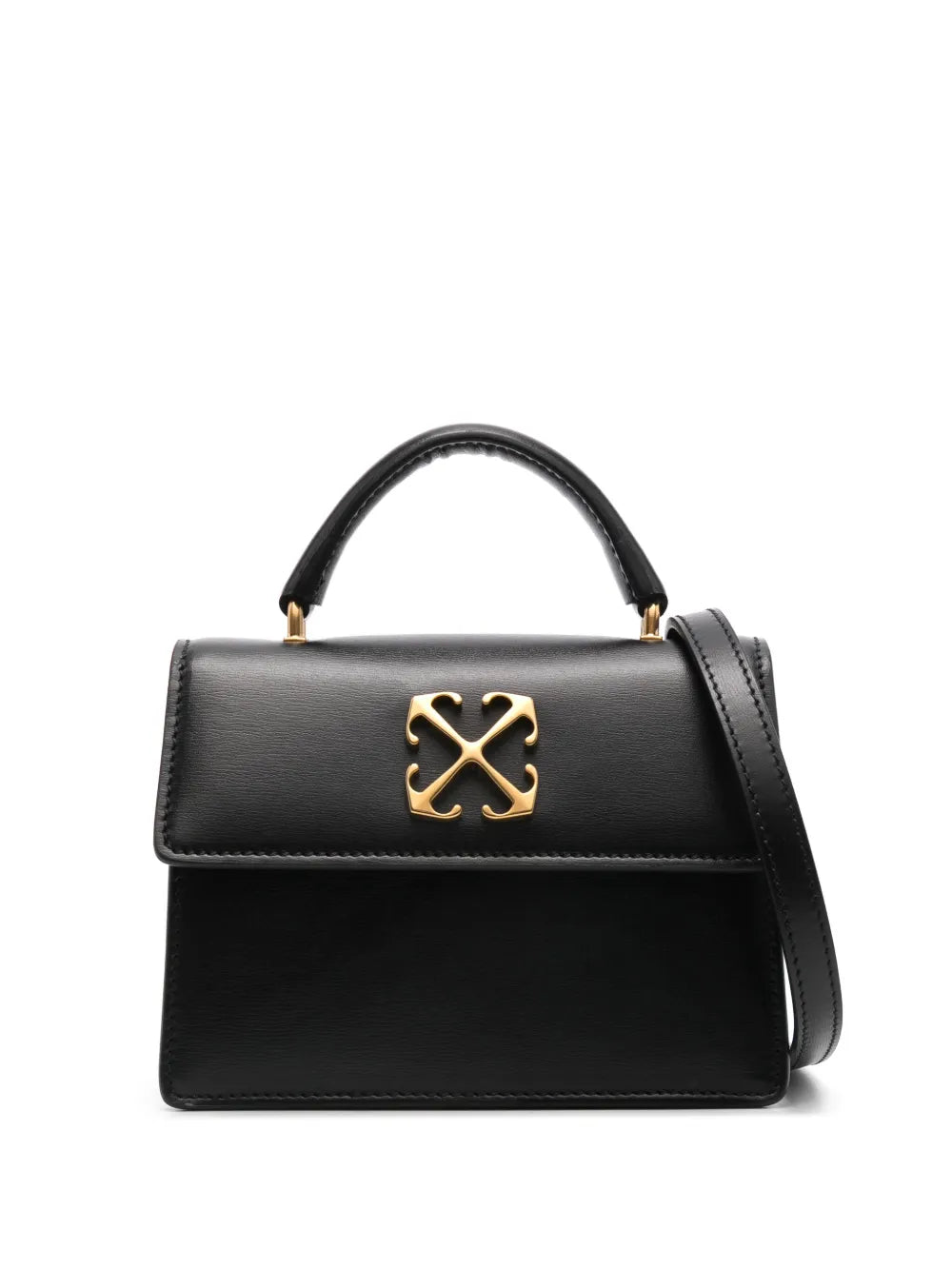Off White Baby Jitney Leather Shoulder Bag — Same as shown — Size One Size — Front View