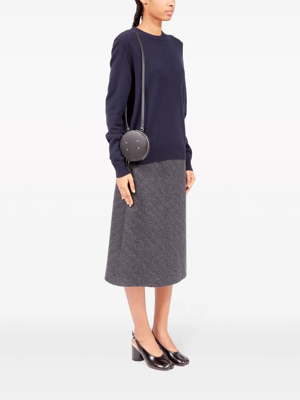 Maison Margiela Micro Circle Leather Shoulder Bag — Same as shown — Size One Size — Side View