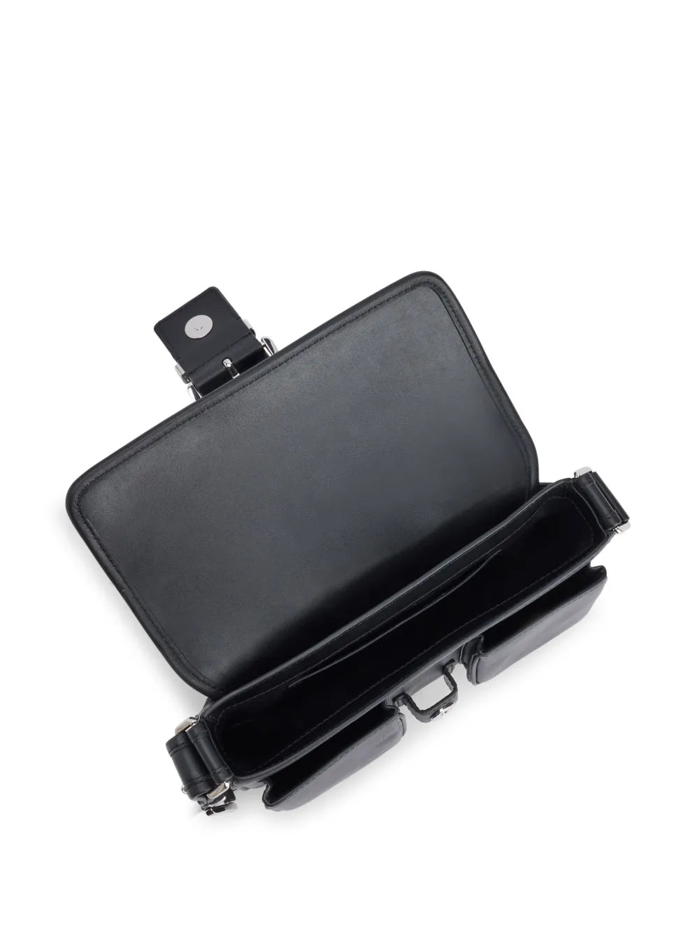 Michael Kors Buckled Leather Shoulder Bag — Same as shown — Size One Size — Back View