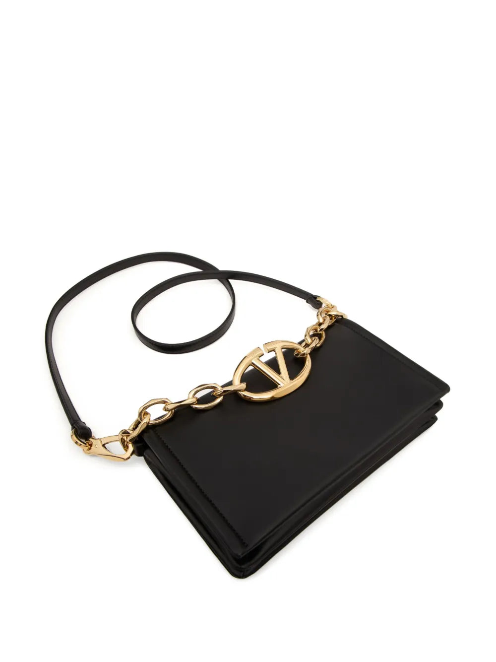 Valentino Garavani Vlogo Chain Leather Clutch Bag — Same as shown — Size One Size — Lifestyle View