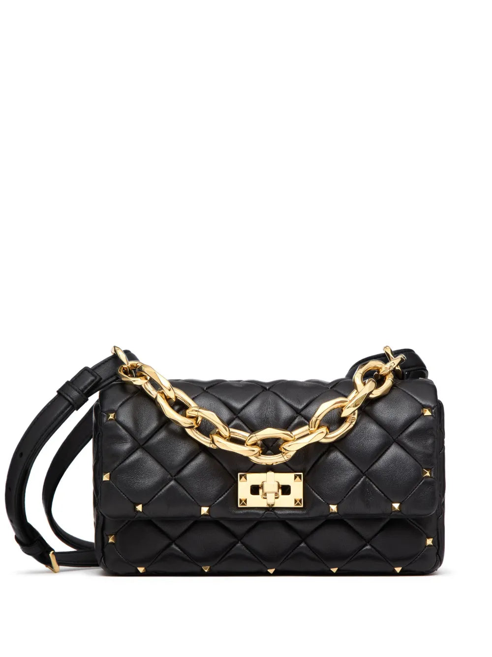 Valentino Garavani Rockstud Spike Shoulder Bag — Same as shown — Size One Size — Front View