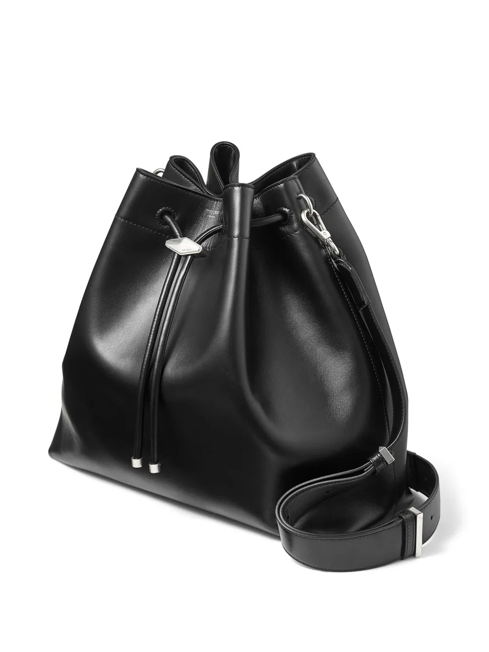 Jimmy Choo Cinch L Leather Bucket Bag — Same as shown — Size One Size — Back View