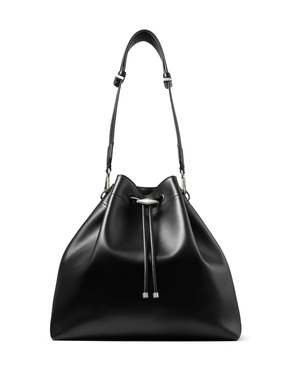 Jimmy Choo Cinch L Leather Bucket Bag — Same as shown — Size One Size — Front View