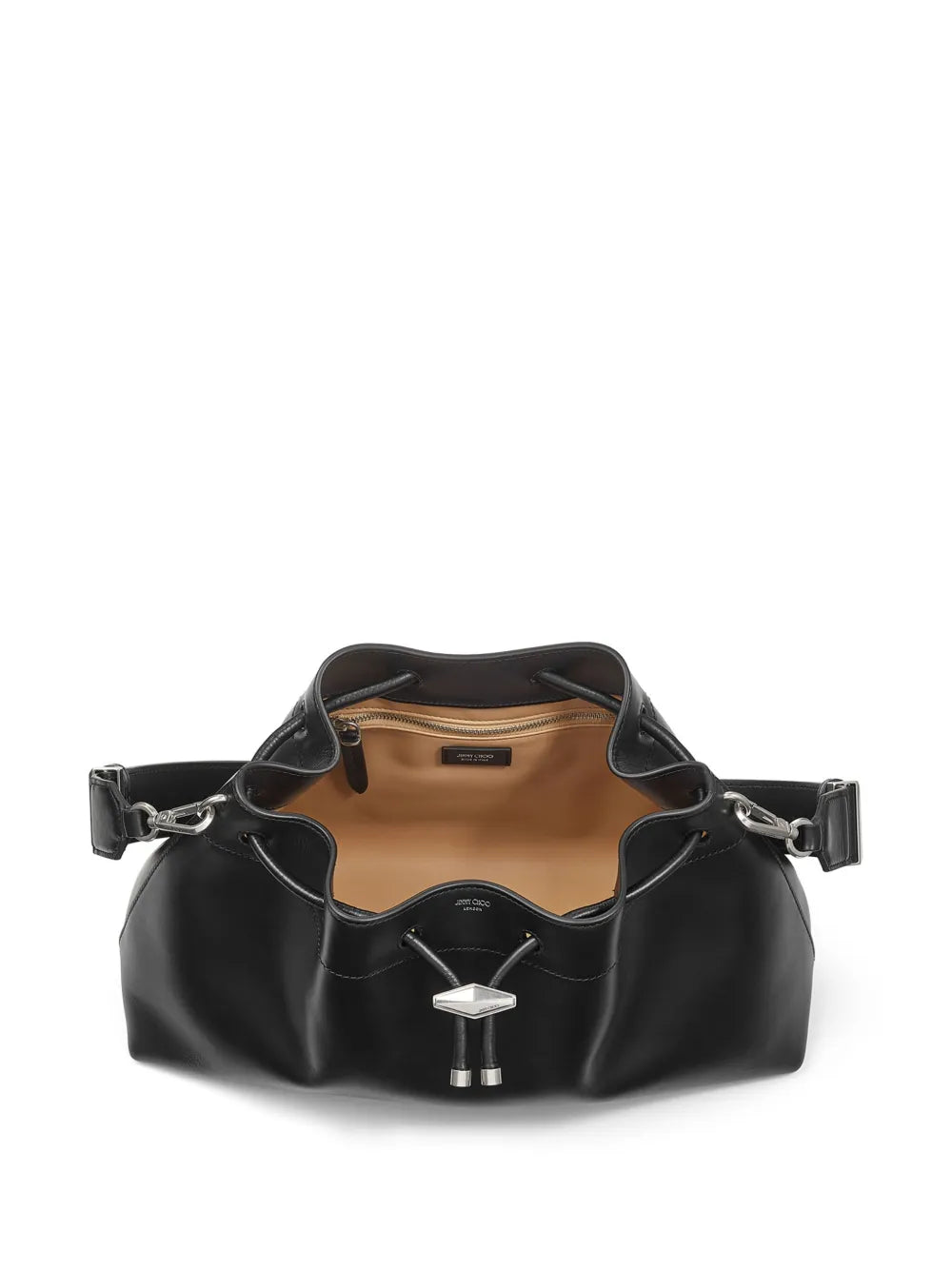 Jimmy Choo Medium Cinch Leather Bucket Bag — Same as shown — Size One Size — Detail View