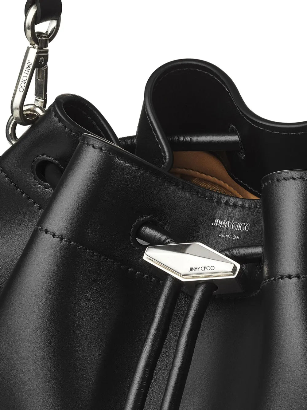Jimmy Choo Medium Cinch Leather Bucket Bag — Same as shown — Size One Size — Top View
