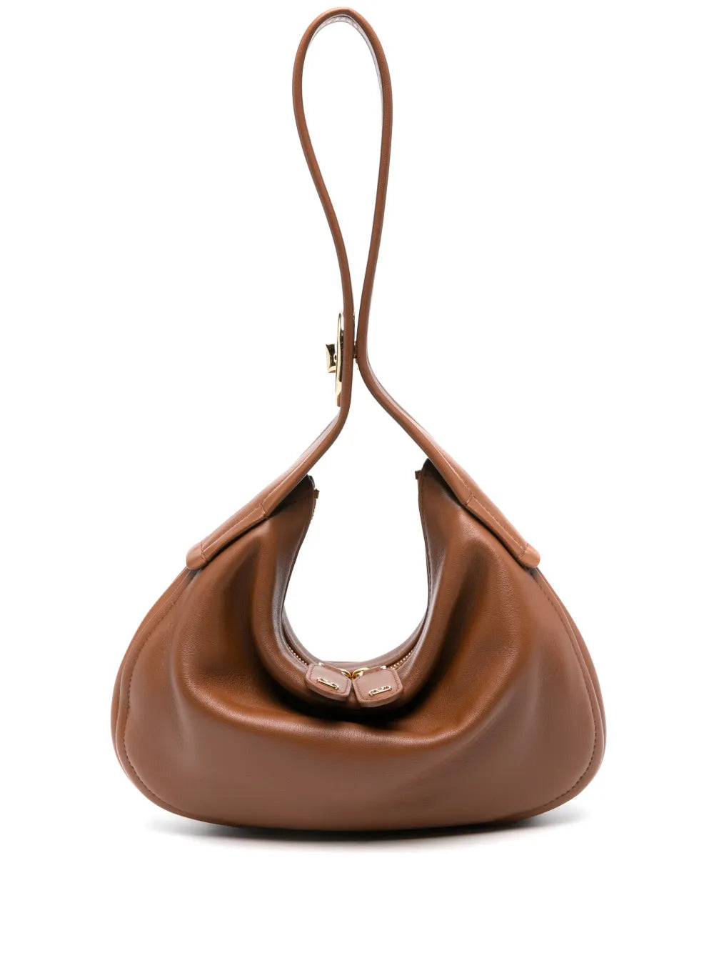Valentino Garavani Vlogo Leather Shoulder Bag — Same as shown — Size One Size — Front View