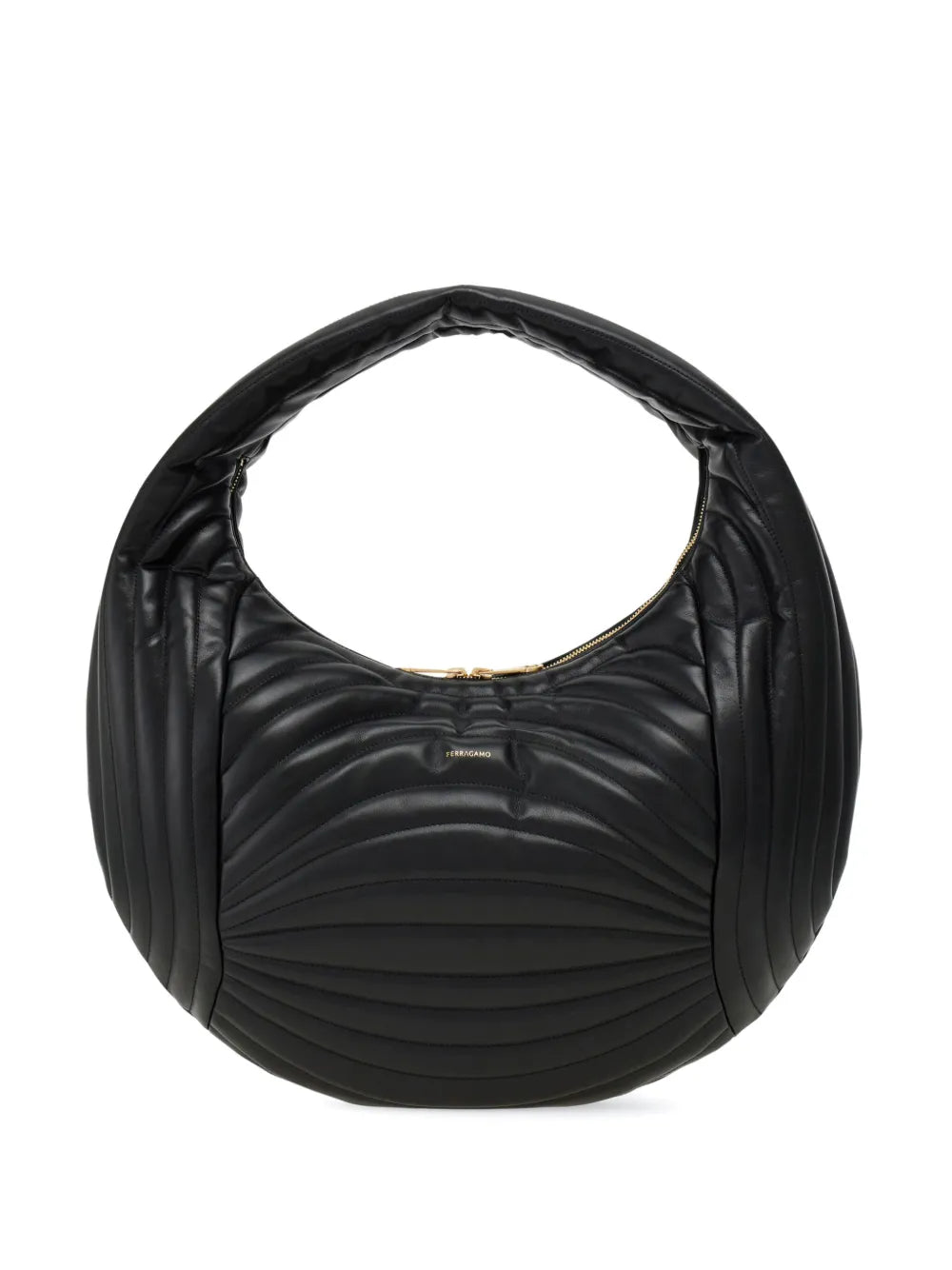 Ferragamo Quilted Hobo Bag — Same as shown — Size One Size — Front View