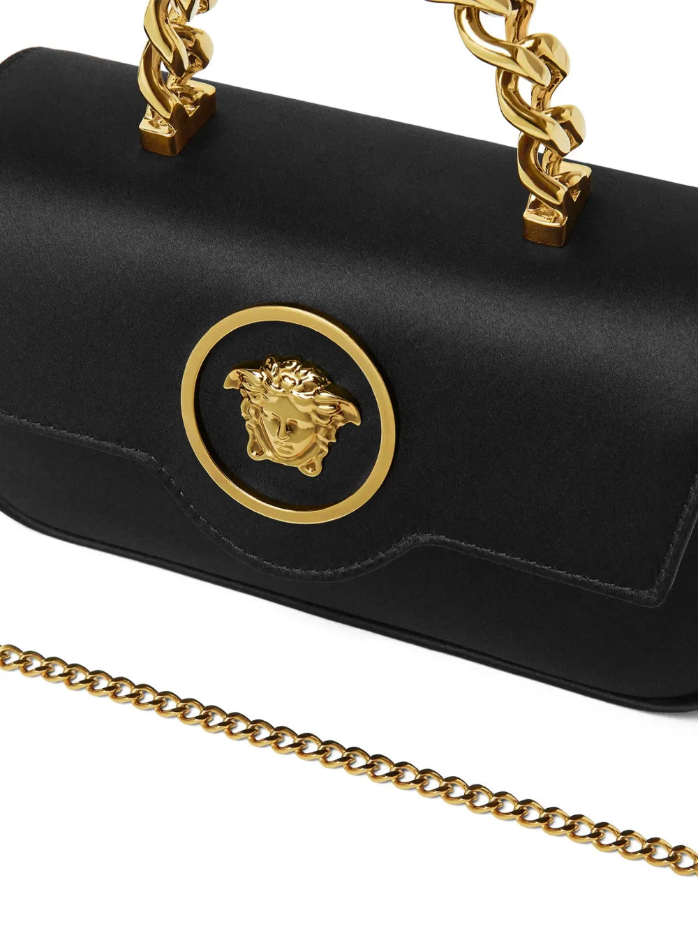 Versace La Medusa Satin Mini Bag — Same as shown — Size One Size — Detail View