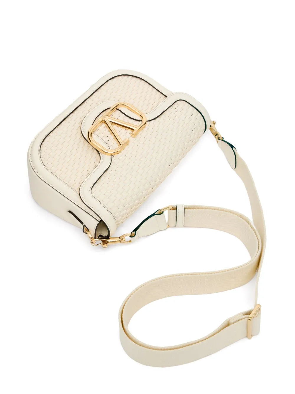 Valentino Garavani Alltime Woven Leather Shoulder Bag — Same as shown — Size One Size — Lifestyle View