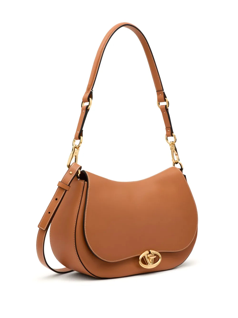 Valentino Garavani Medium Ohval Leather Shoulder Bag — Same as shown — Size One Size — Top View