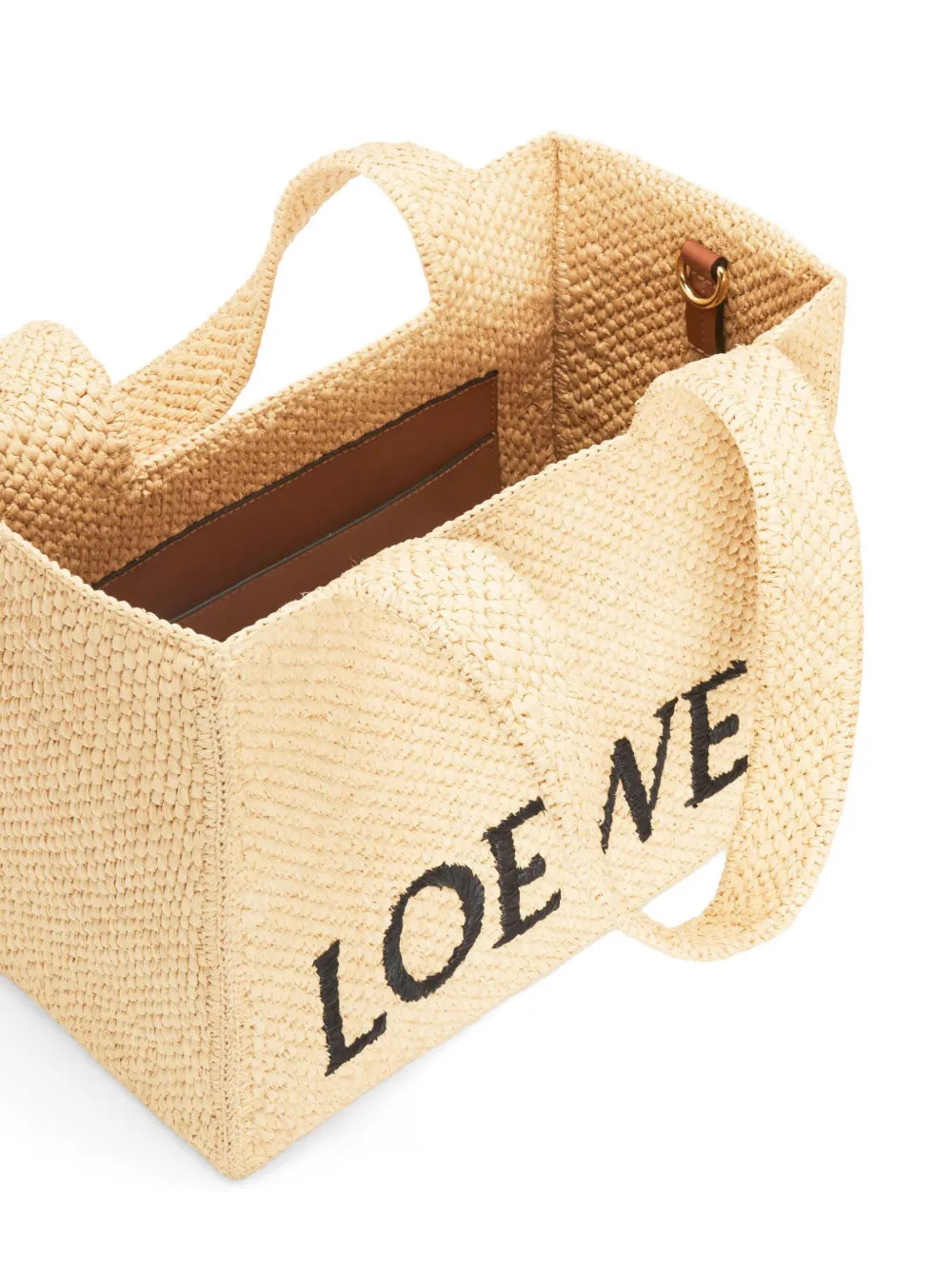 Loewe Medium Loewe Font Tote In Raffia — Same as shown — Size One Size — Lifestyle View
