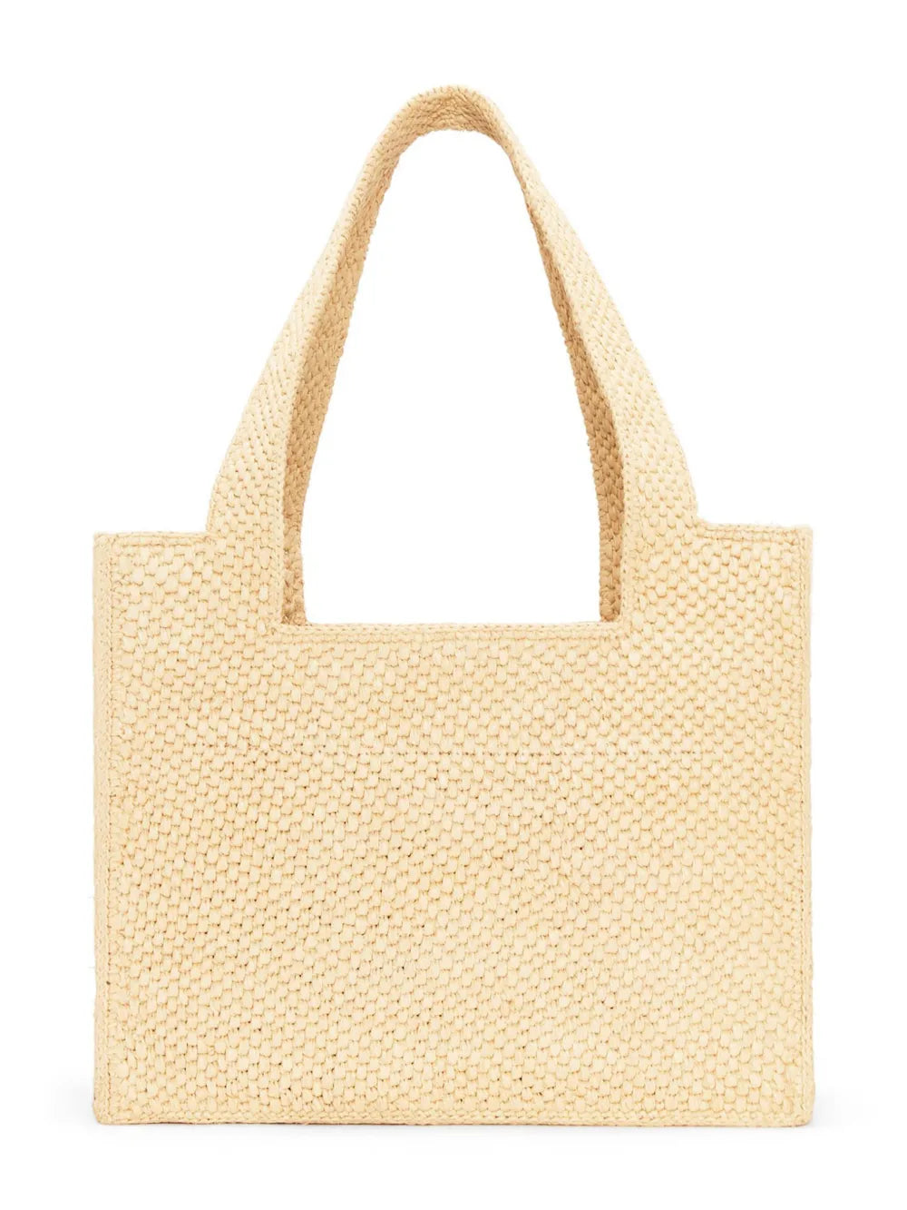 Loewe Medium Loewe Font Tote In Raffia — Same as shown — Size One Size — Back View