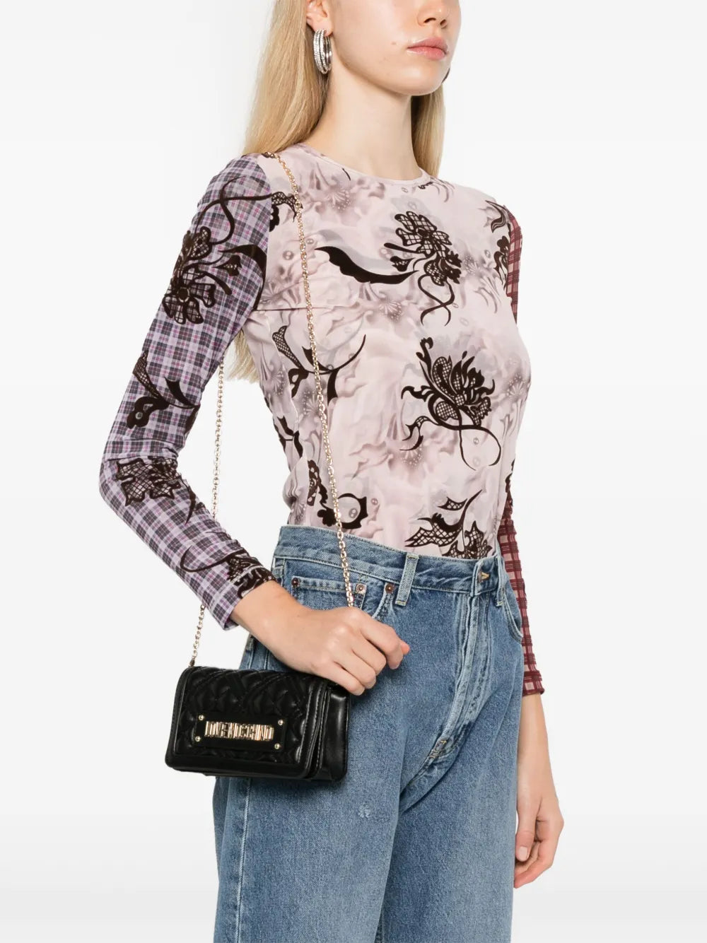 Love Moschino Logo Plaque Shoulder Bag — Same as shown — Size One Size — Side View