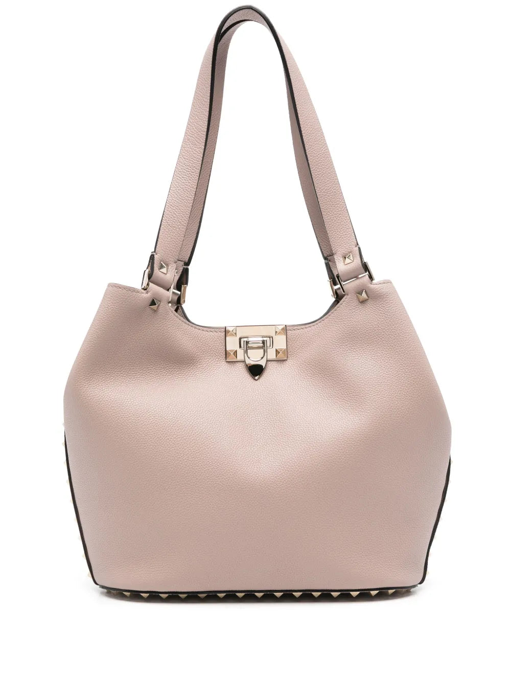 Valentino Garavani Rockstud Leather Shoulder Bag — Same as shown — Size One Size — Front View