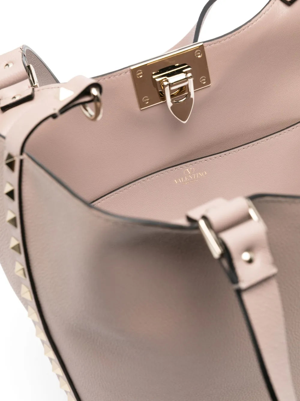 Valentino Garavani Rockstud Leather Shoulder Bag — Same as shown — Size One Size — Detail View