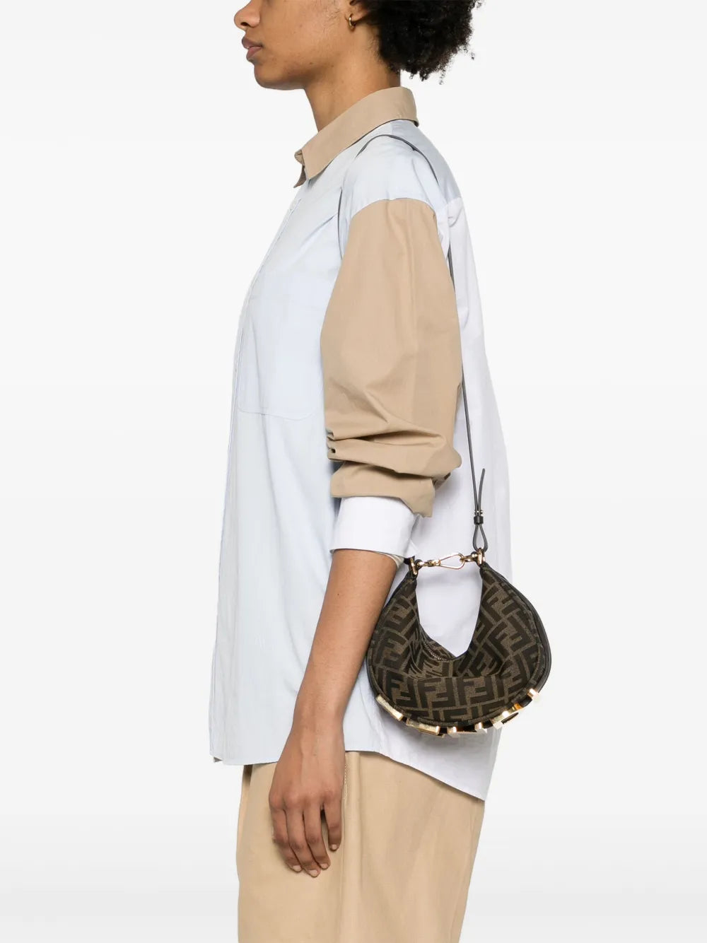 Fendi Mini Fendigraphy Shoulder Bag — Same as shown — Size One Size — Side View