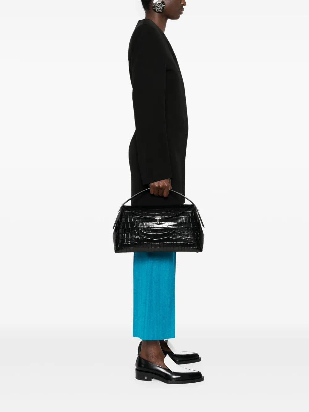Toteme T Lock Leather Top Handle Bag — Same as shown — Size One Size — Side View