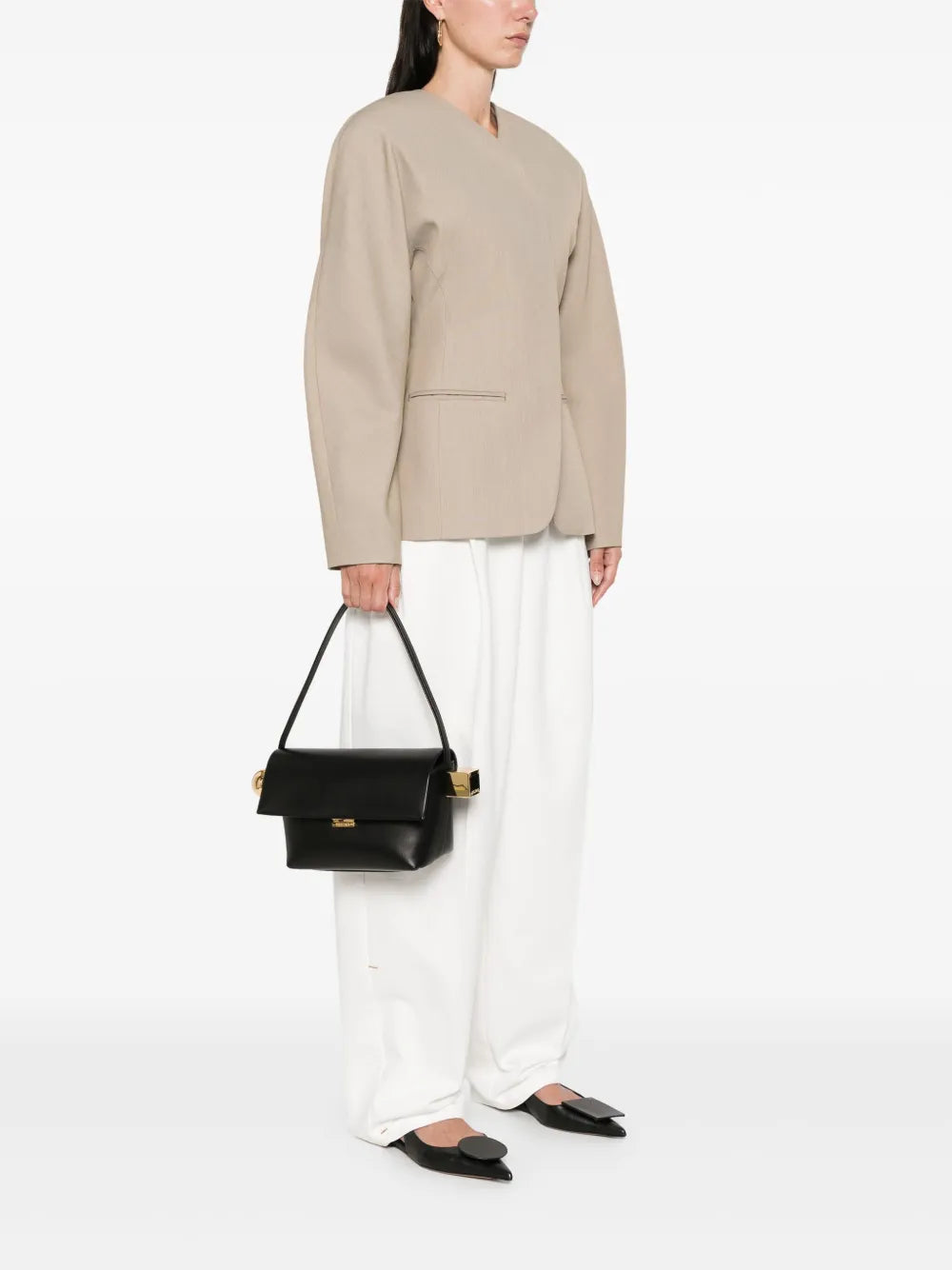Jacquemus Le Rond Carre Shoulder Bag — Same as shown — Size One Size — Side View