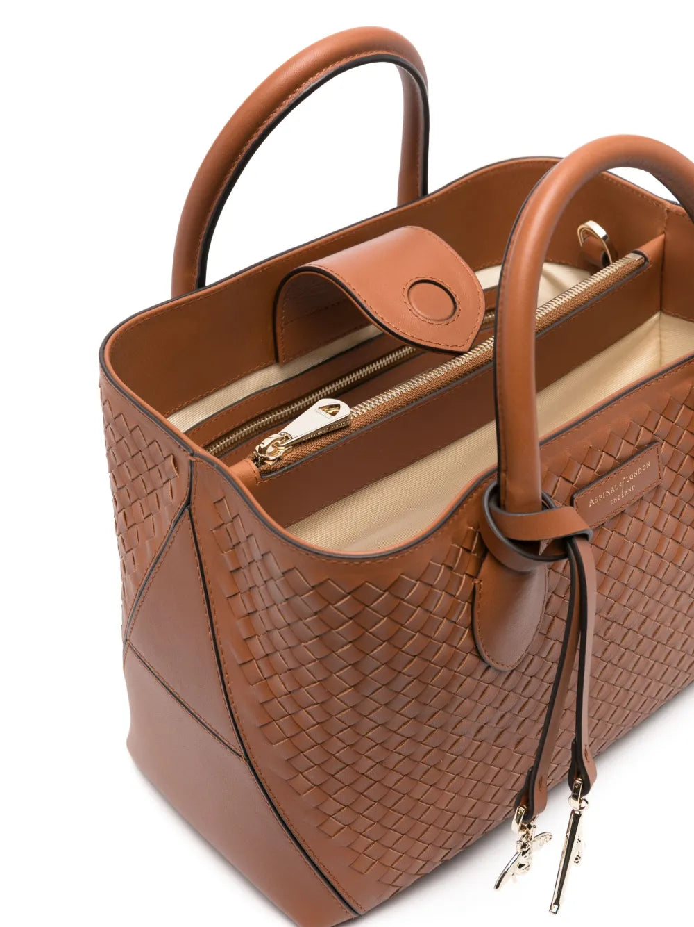 Aspinal Of London Medium London Woven Tote Bag — Same as shown — Size One Size — Top View