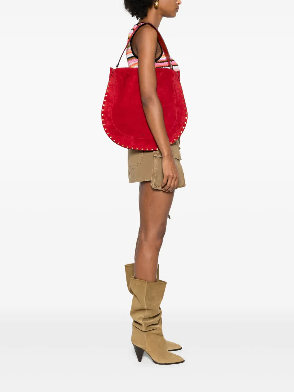 Isabel Marant Oskan Soft Hobo Bag — Same as shown — Size One Size — Side View