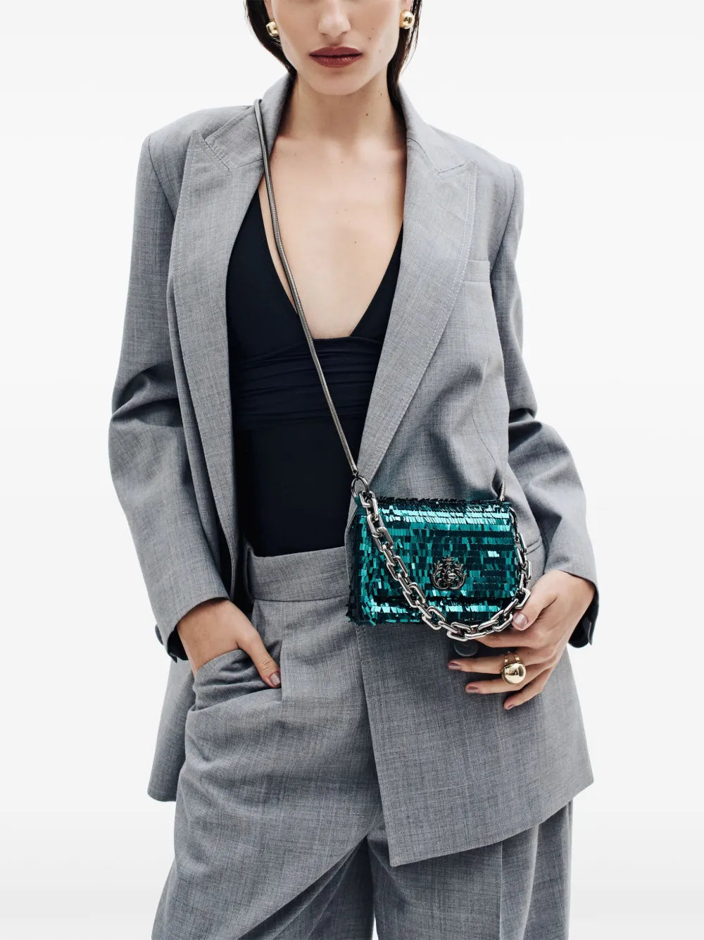Isla Mini Georgia Sequin Crossbody Bag — Same as shown — Size One Size — Side View
