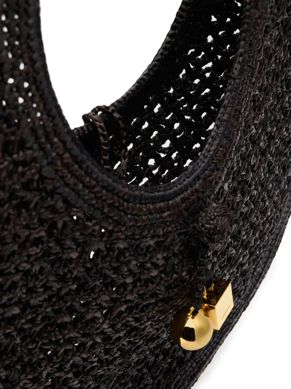 Jacquemus Le Rond Spiaggia Raffia Shoulder Bag — Same as shown — Size One Size — Top View