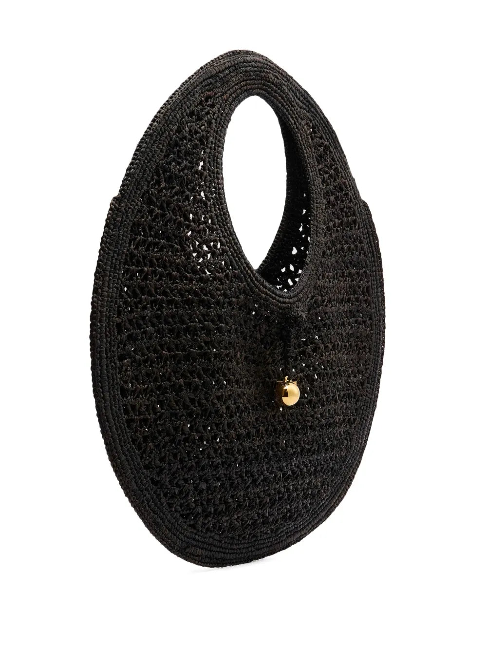 Jacquemus Le Rond Spiaggia Raffia Shoulder Bag — Same as shown — Size One Size — Back View