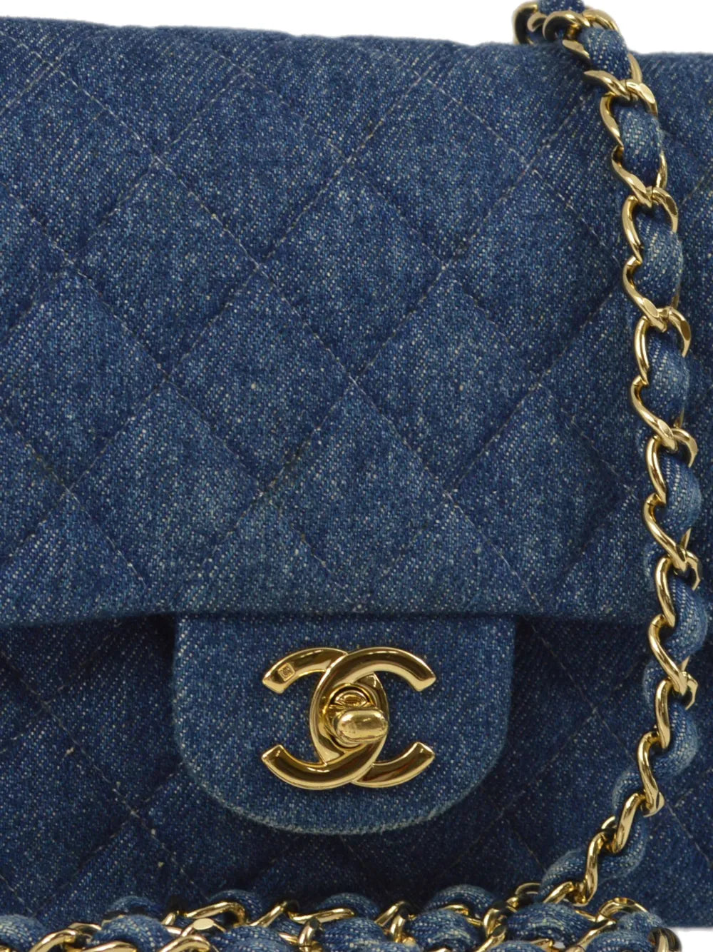 Chanel Pre Owned 1998 Medium Double Flap Shoulder Bag — Same as shown — Size One Size — Back View